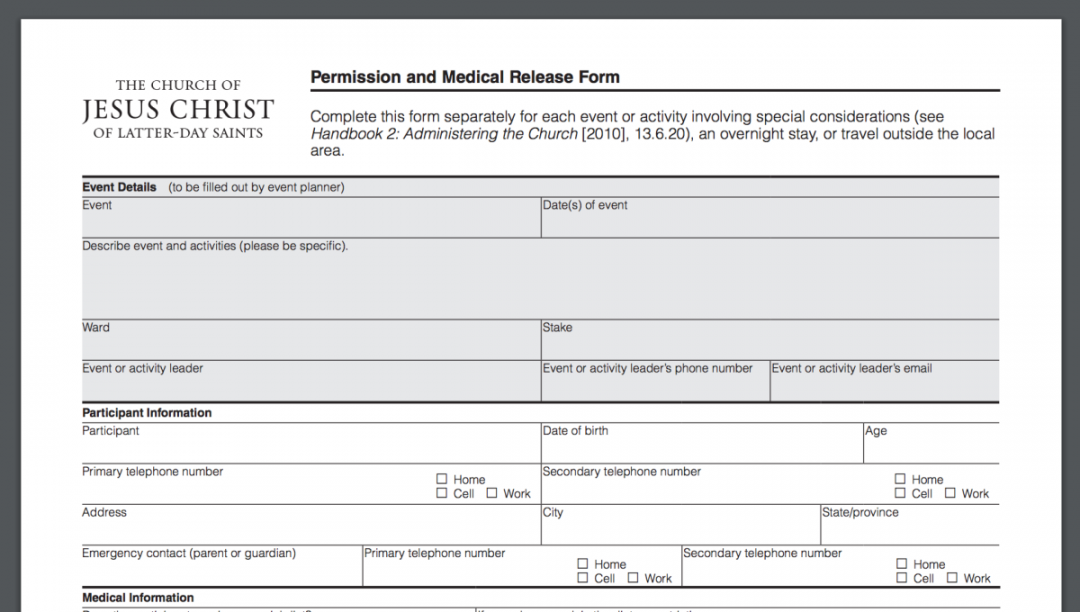 Medical Form – Indy North Youth