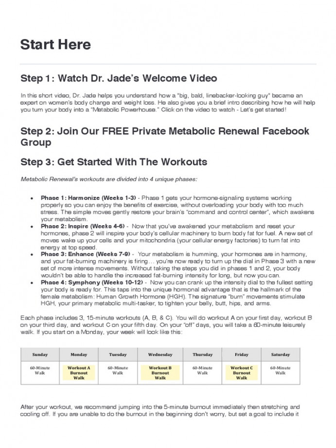 MetabolicRenewal - Start Here  PDF  Menopause  Metabolism