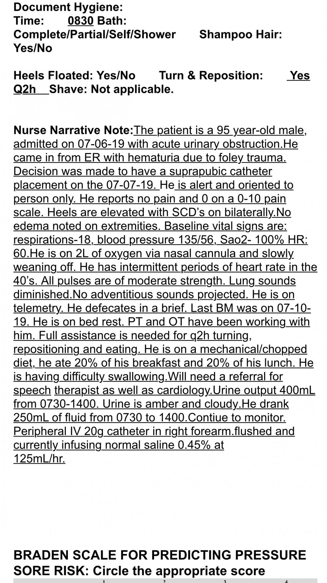 Nurse Narrative Note  Nursing notes examples, Nursing school