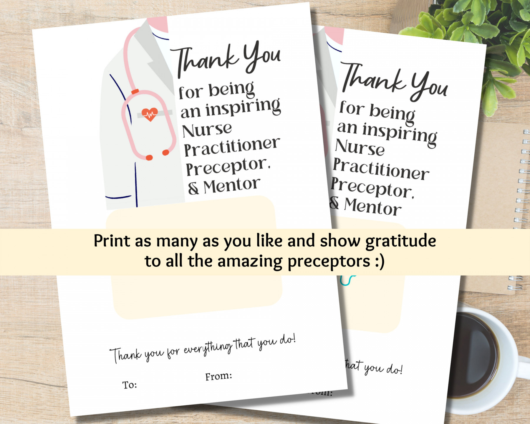 Nurse Practitioner Preceptor Gift Card Holder Printable NP - Etsy