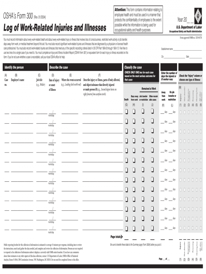 Osha  fillable: Fill out & sign online  DocHub