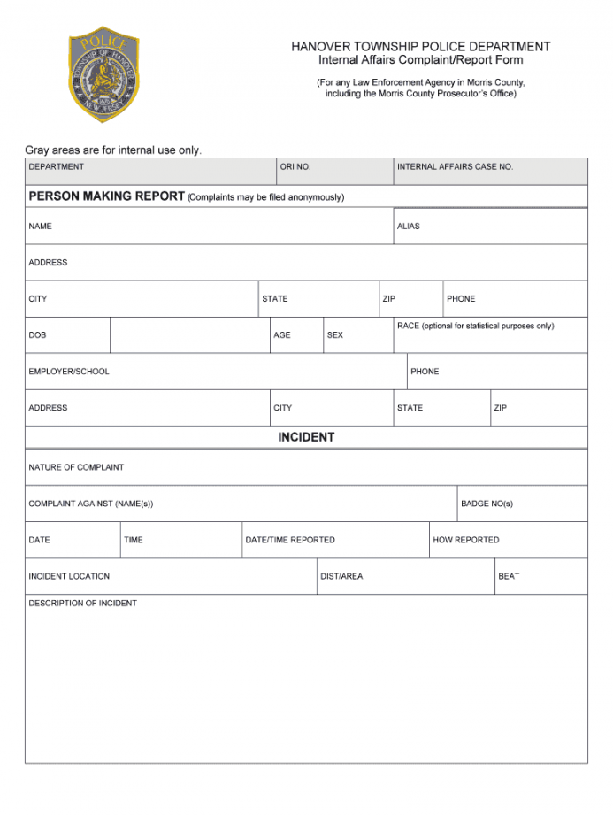 Police Report Template - Fill Online, Printable, Fillable, Blank