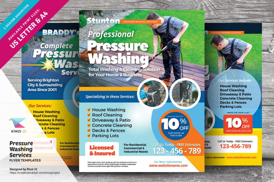 Pressure Washing Services Flyers