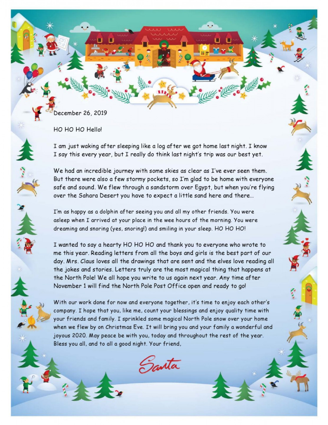 Printable Christmas Letter Templates [% FREE] ᐅ TemplateLab