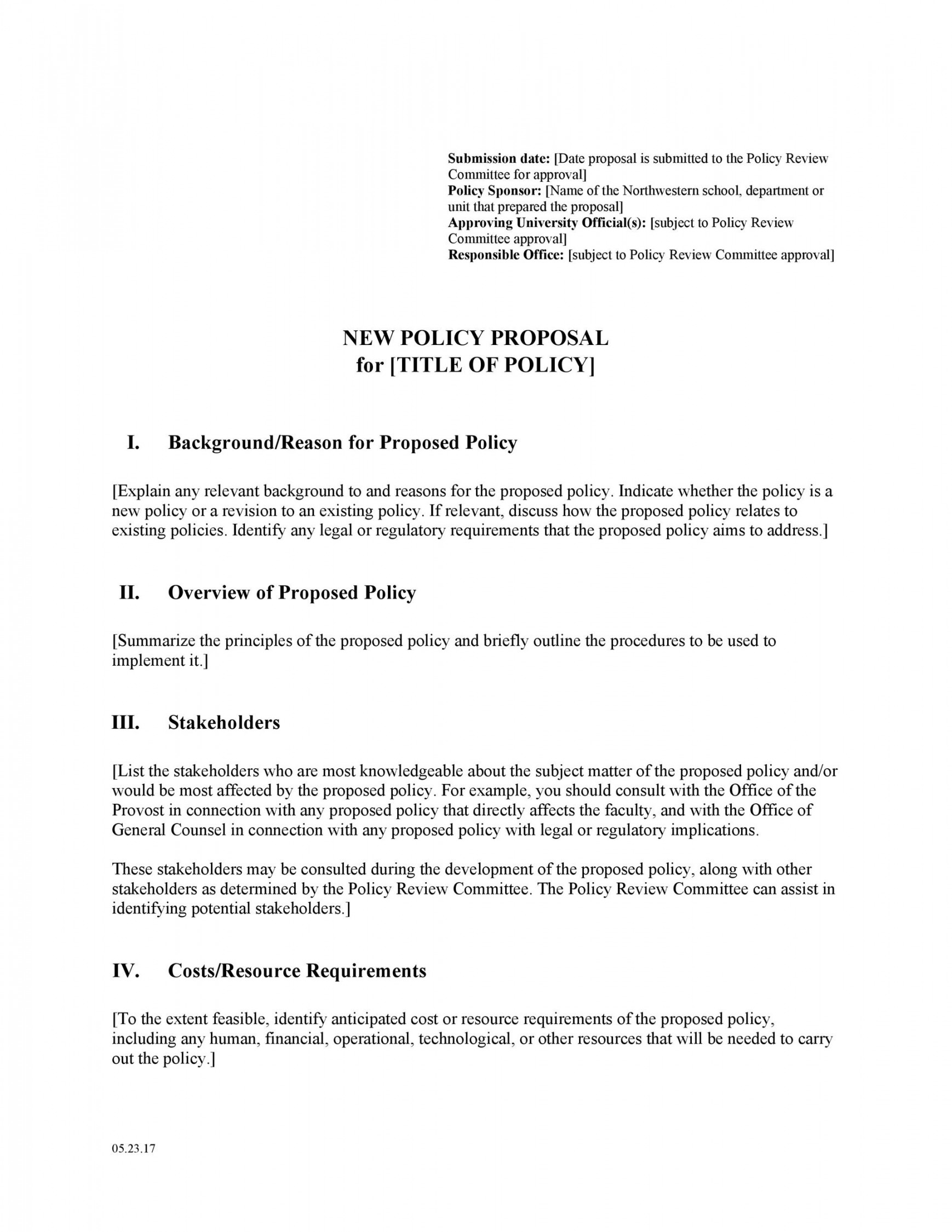 Professional Policy Proposal Templates [& Examples] ᐅ TemplateLab