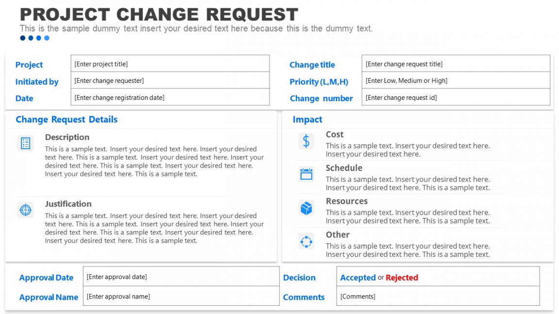 Project Change Request Template - SlideModel