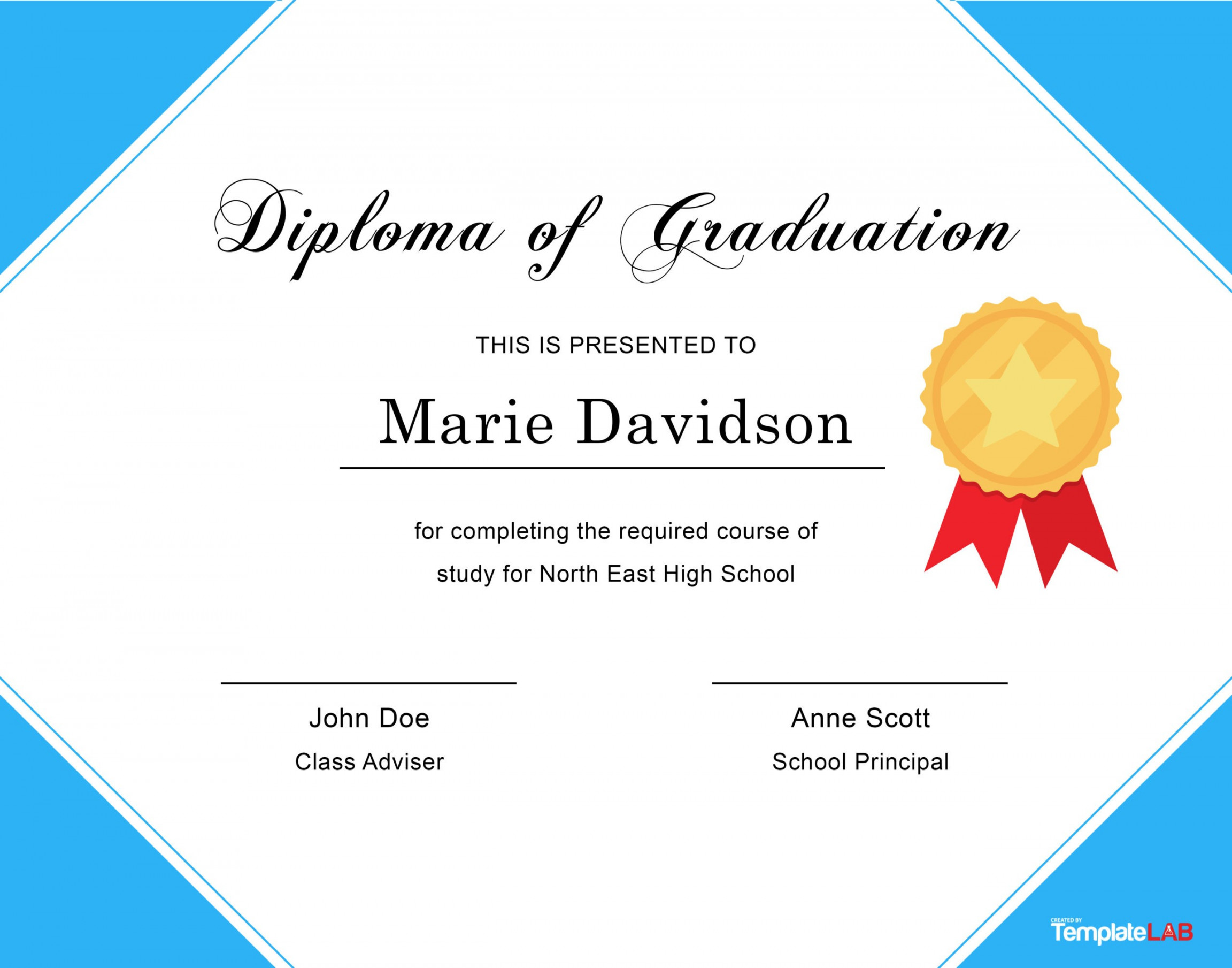 Real & Fake Diploma Templates (High school, College, Homeschool)