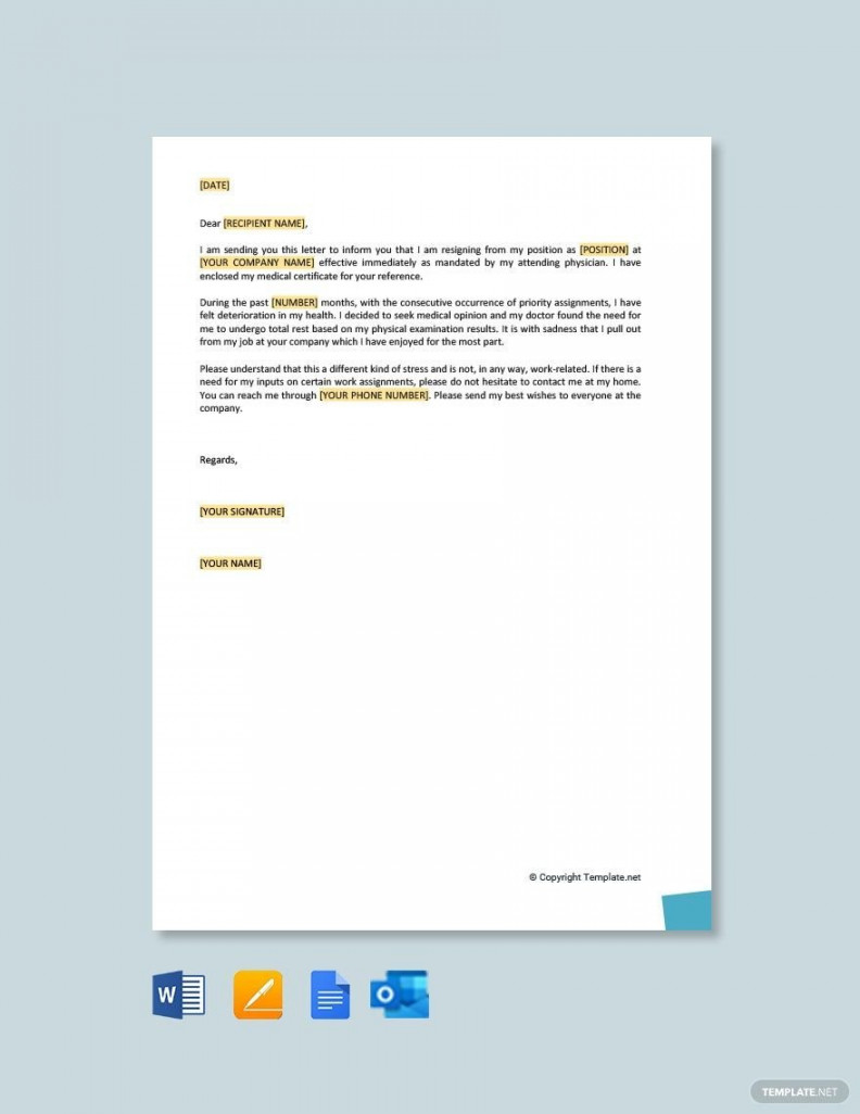 Resignation Letter for Family Reasons - Download in Word, Google