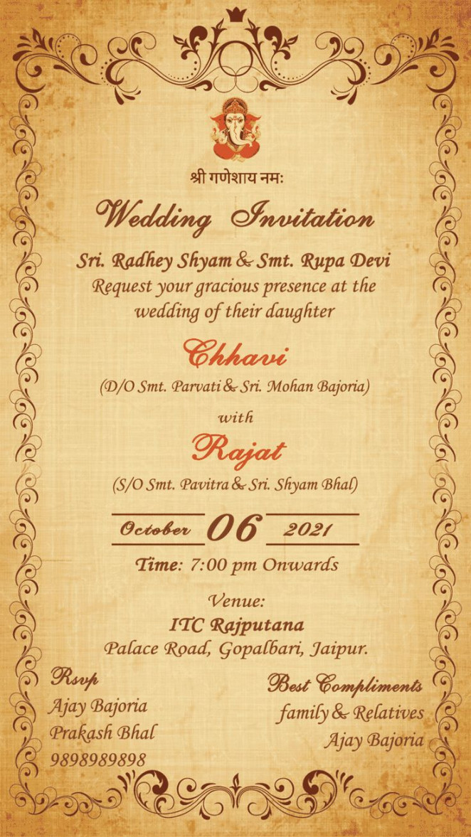 + Royal Indian Wedding Invitation Cards (Free Customization