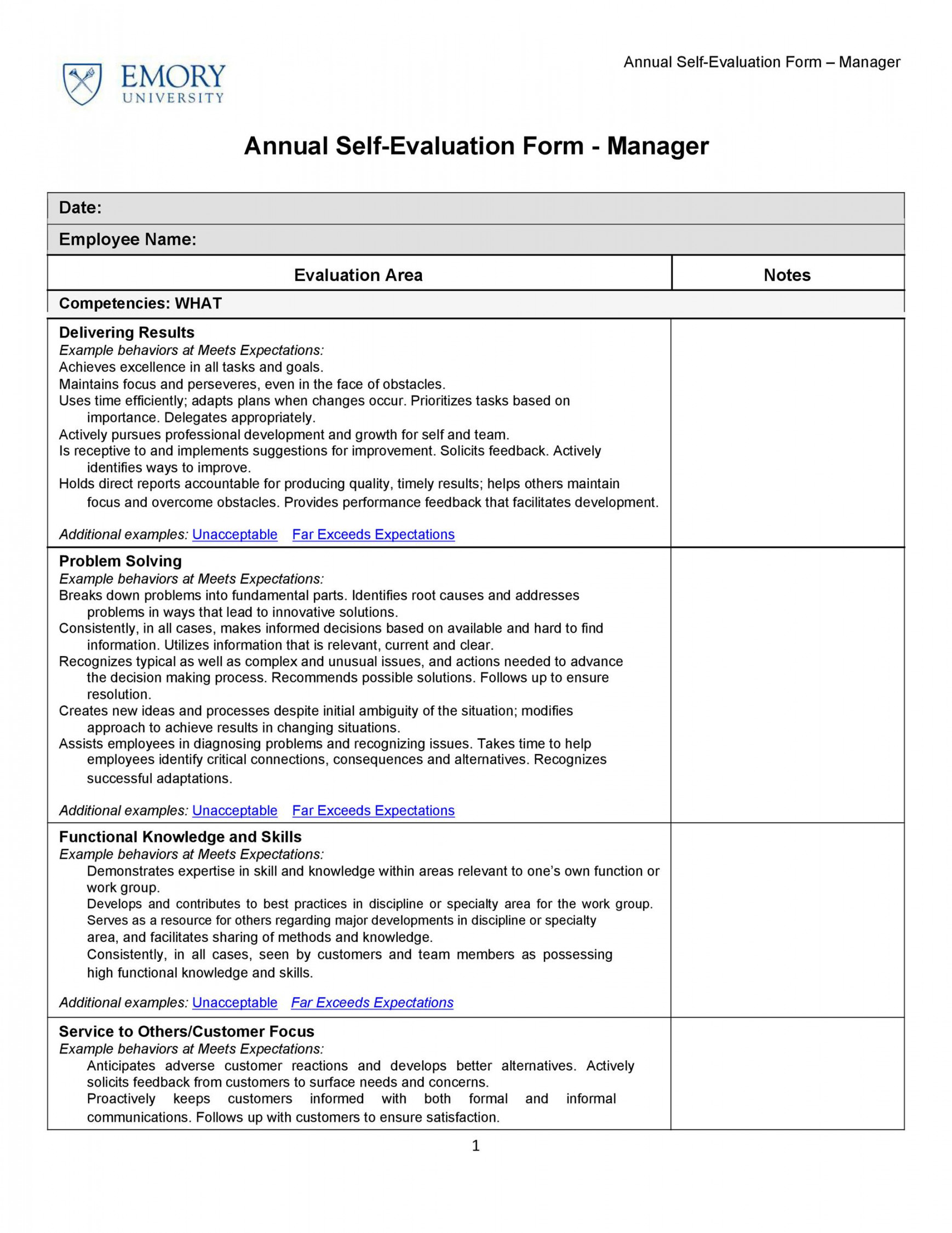 + Self Evaluation Examples, Forms & Questions ᐅ TemplateLab