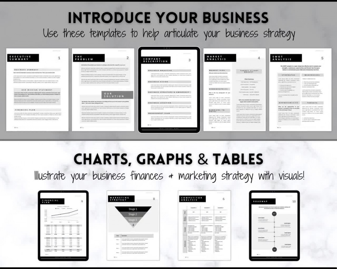 Small Business Plan Template GOOGLE DOCS Business Planner - Etsy