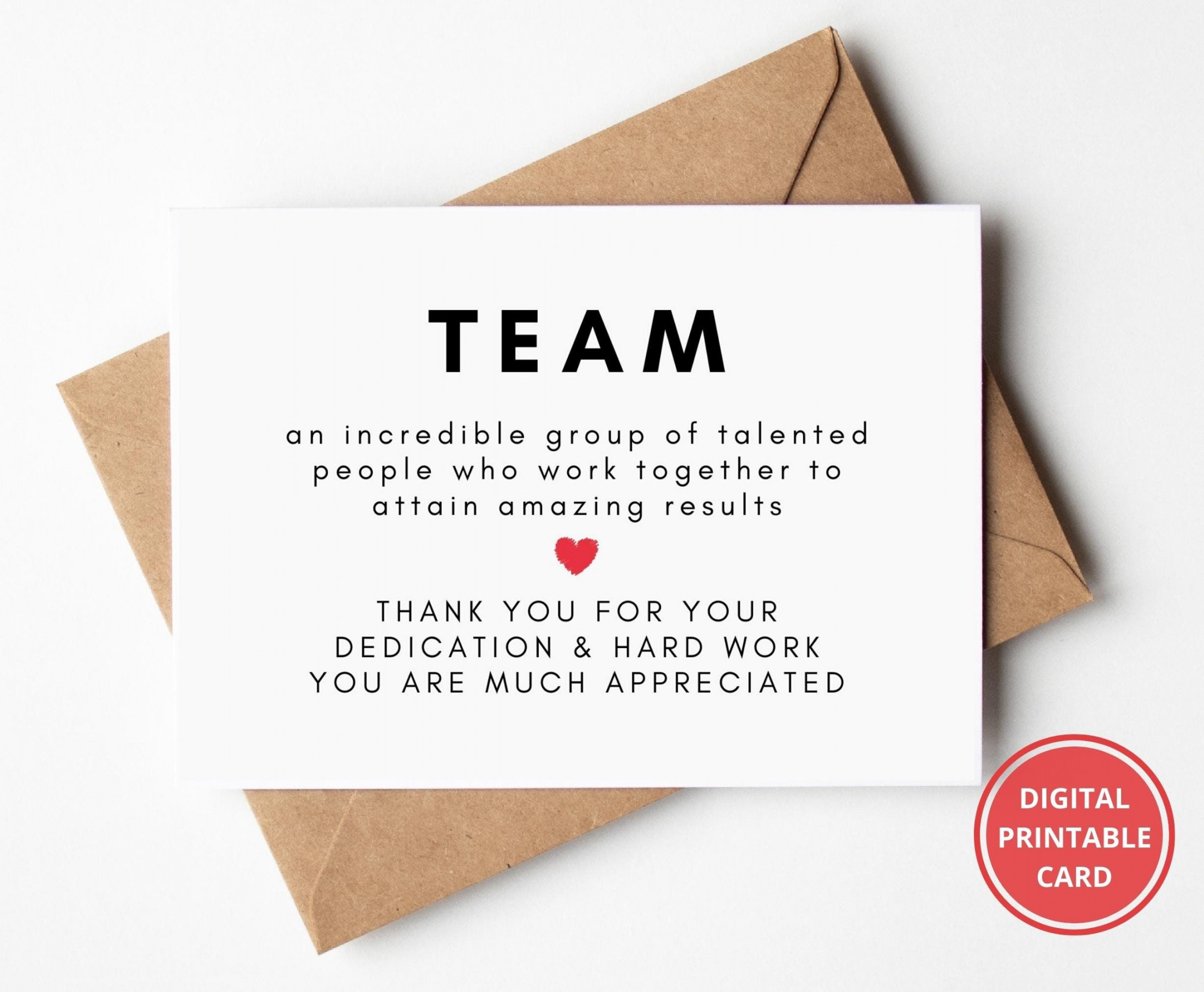 Thank You Card for Coworkers Appreciation Card Coworker - Etsy