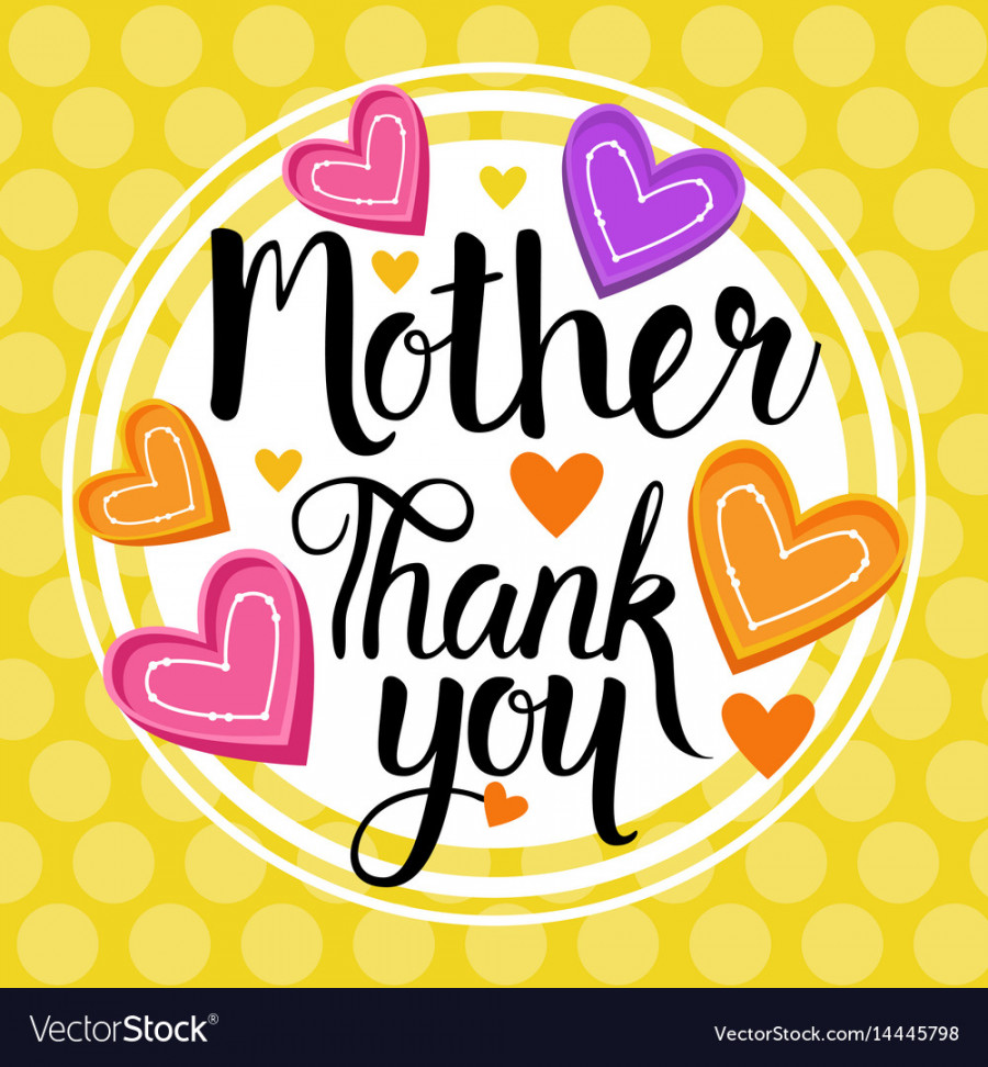 Thank you mom happy mother day spring holiday Vector Image