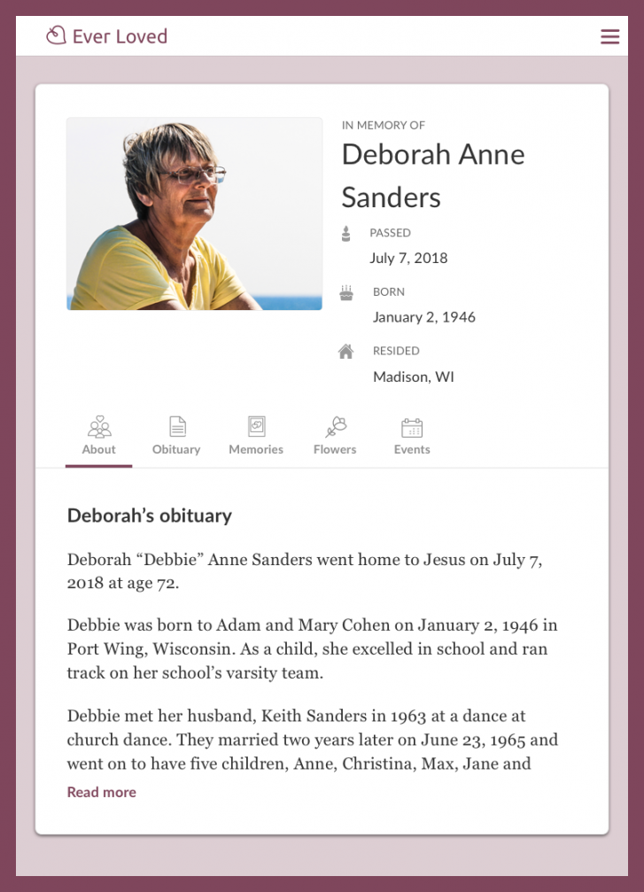 Top Free Obituary Templates  Ever Loved