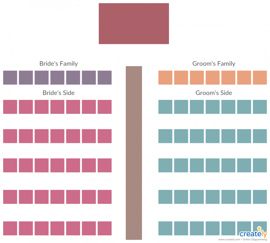 Wedding Ceremony Seating Template  Wedding ceremony seating