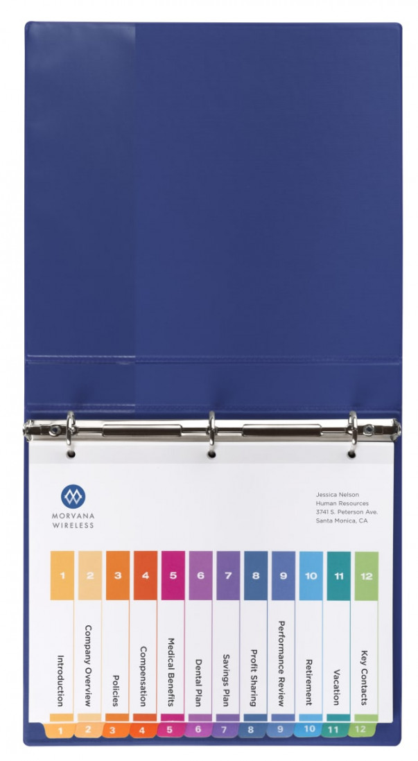 Avery® Ready Index®  Tab Binder Dividers, Multicolor Tabs,