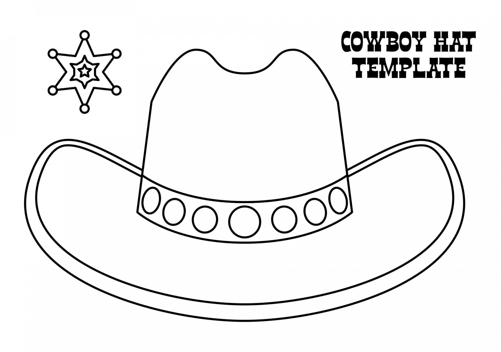 Best Cowboy Hat Printable Template PDF for Free at Printablee in