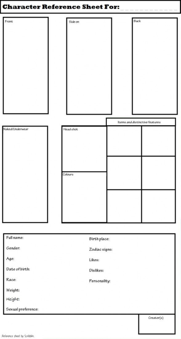 Blank Reference Sheet by scribblin on DeviantArt  Character