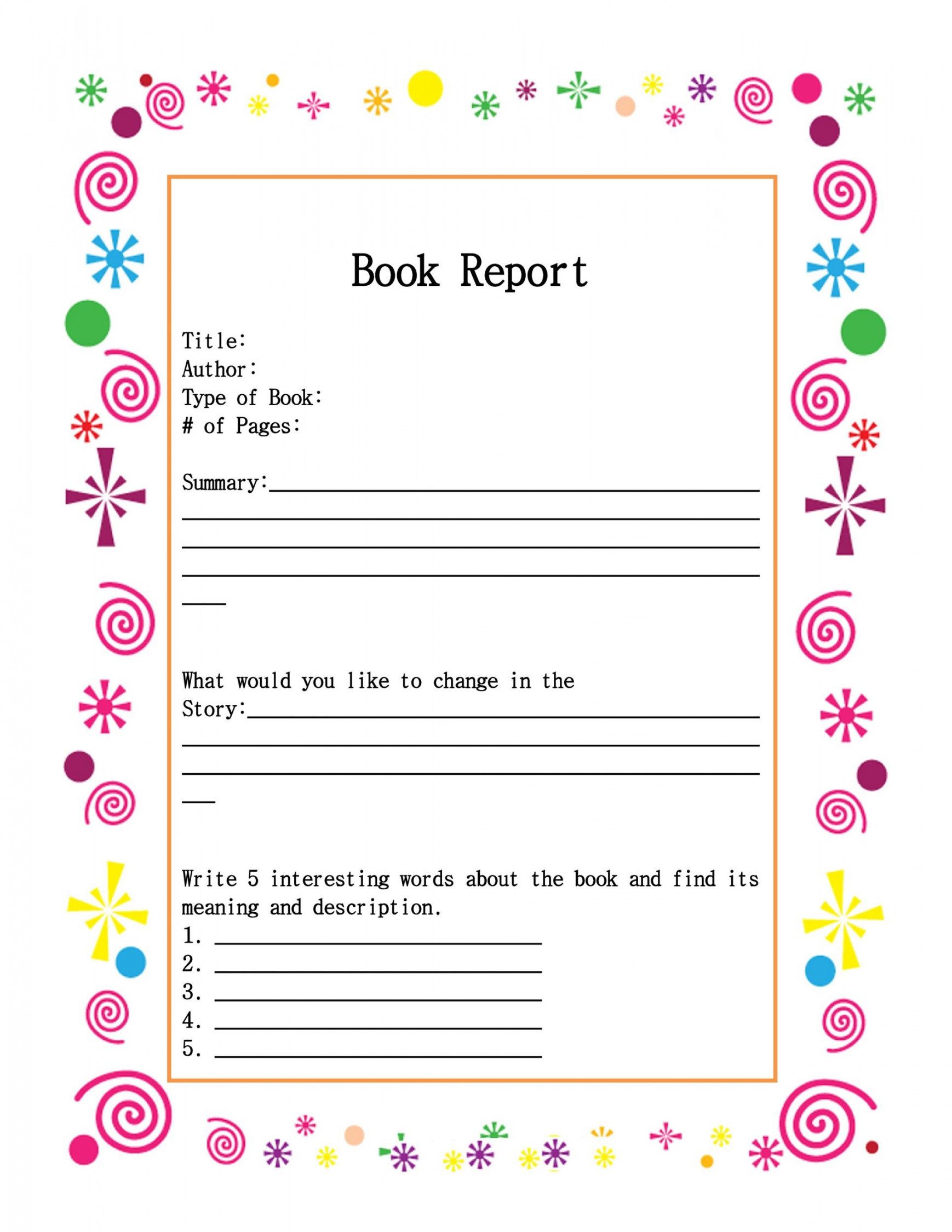 Book Report Templates & Reading Worksheets