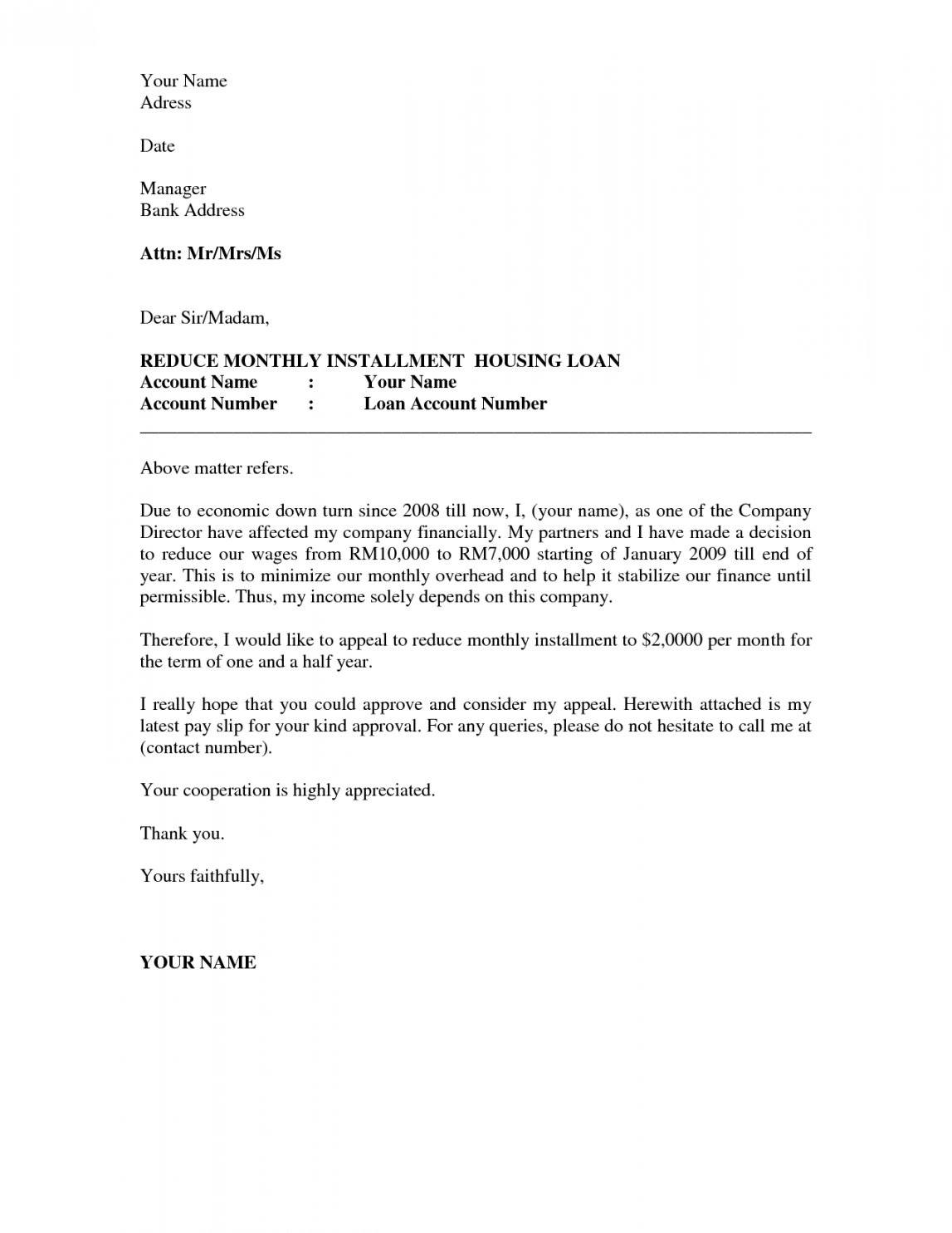 Business Appeal Letter - A letter of appeal should be written in a