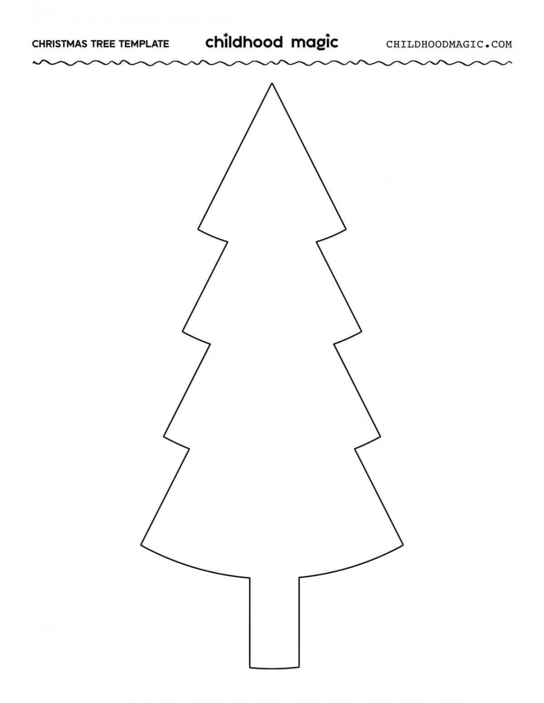 Christmas Tree Template - Free Printables - Childhood Magic