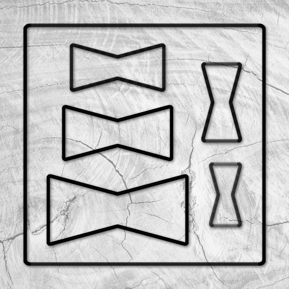 Classic Bow Tie Inlay Acrylic Router Template - Butterfly Template