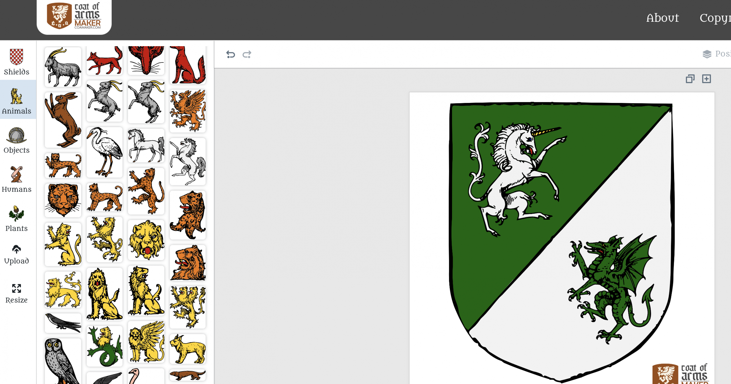 CoaMaker - Free Coat of Arms Generator and Family Crest Maker