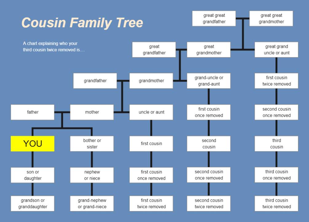 Cousin Family Tree  EdrawMax Template