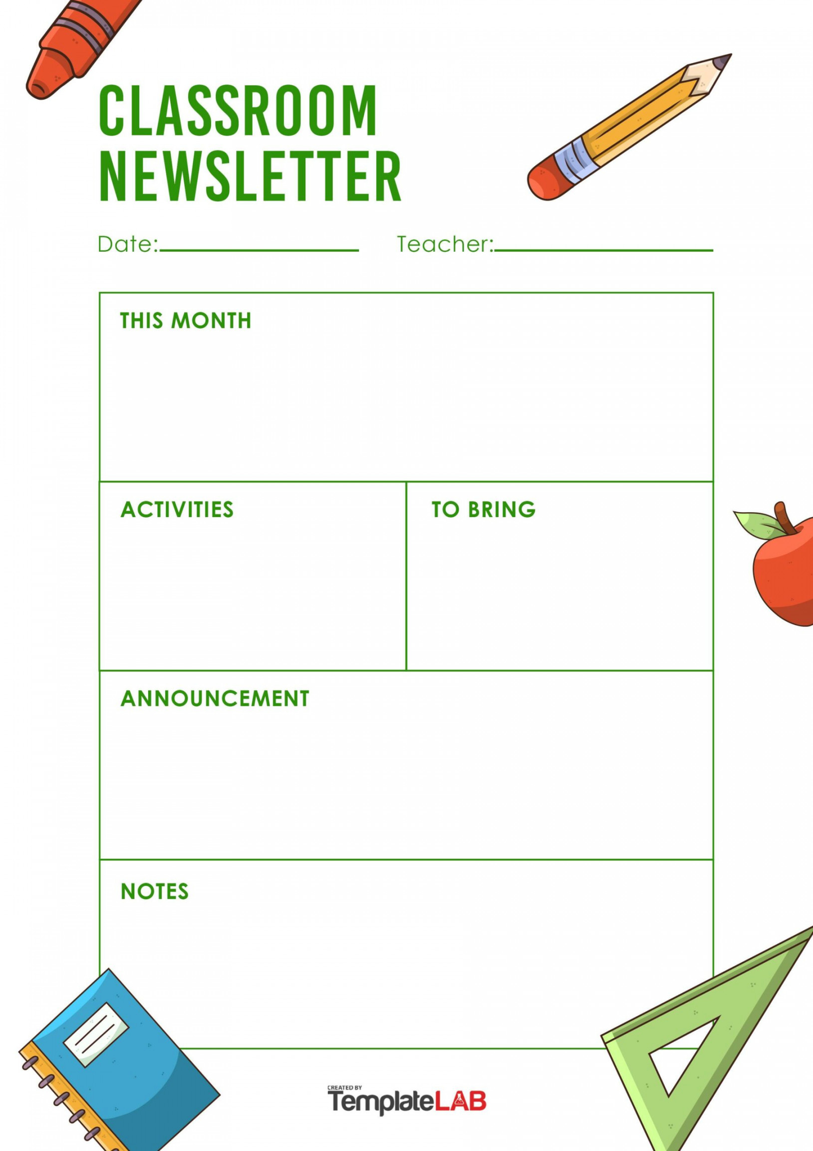 Creative Preschool Newsletter Templates (FREE)