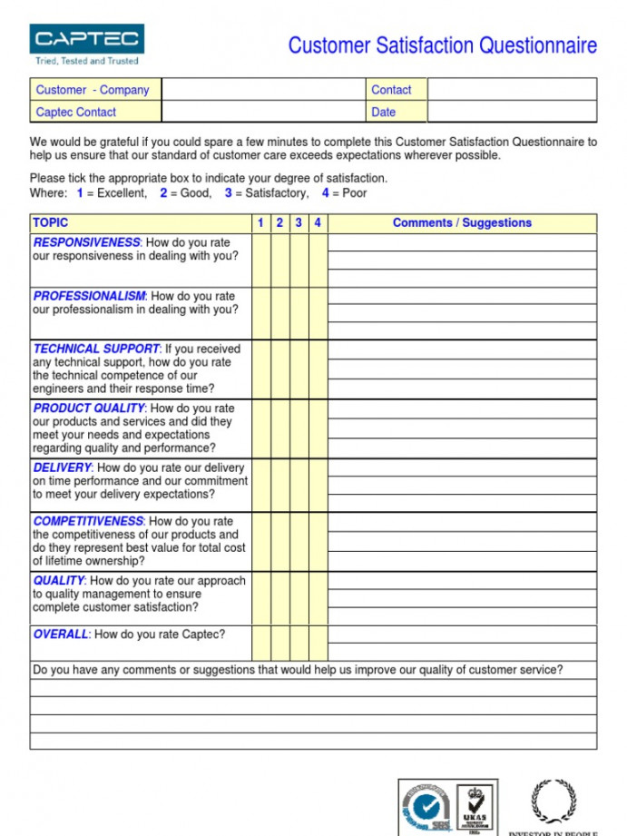 Customer Satisfaction Questionnaire PDF  PDF