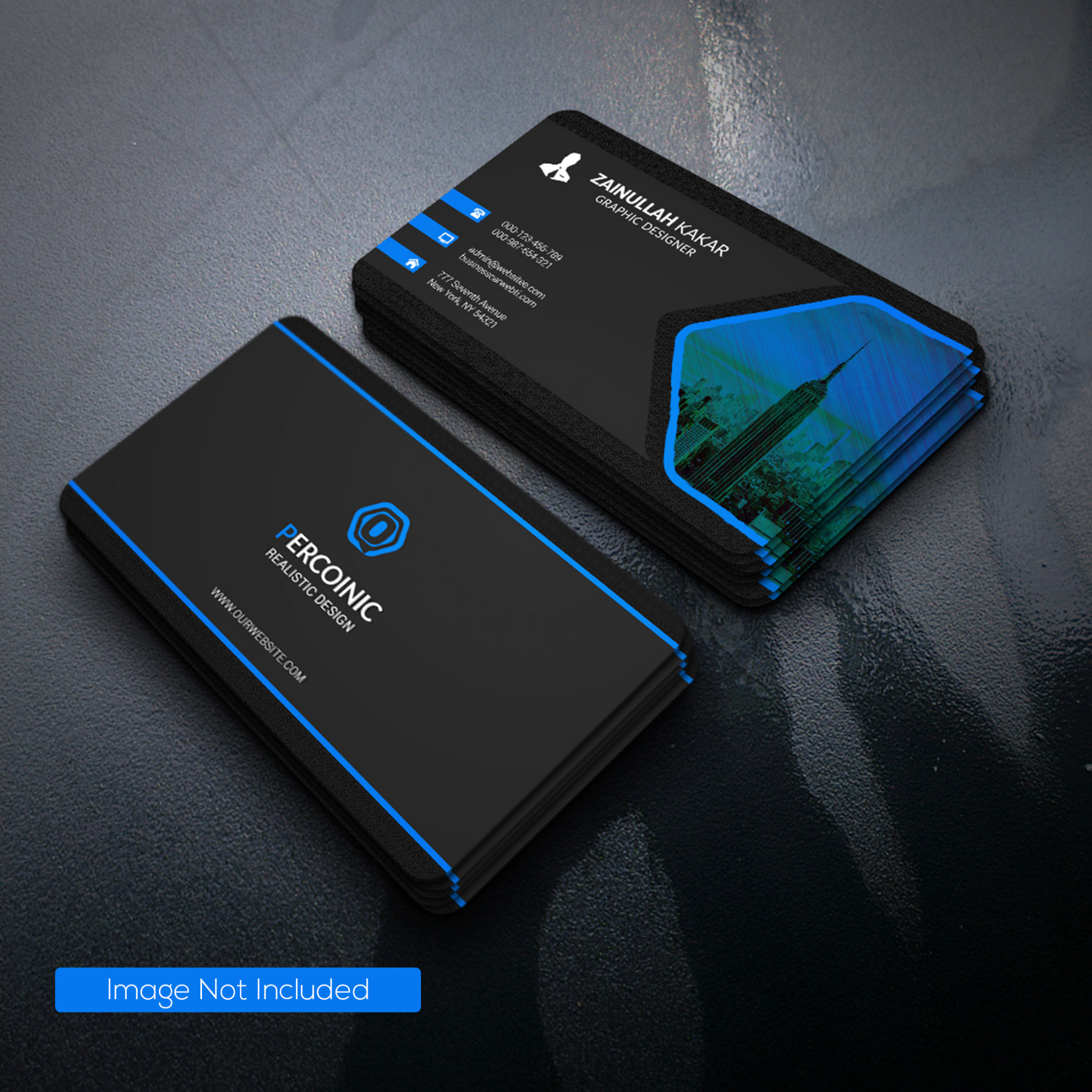 Dark Creative Business Card Template – GraphicsFamily