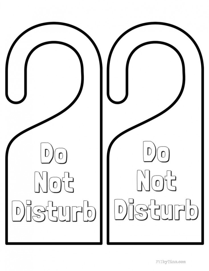 Do Not Disturb Door Hanger - Free Printable  Door hanger template