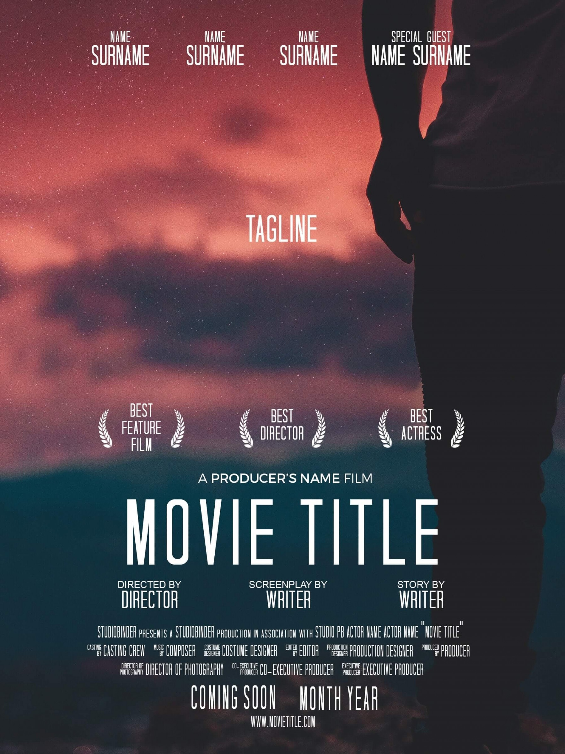 Download Your FREE Movie Poster Template for Photoshop ()