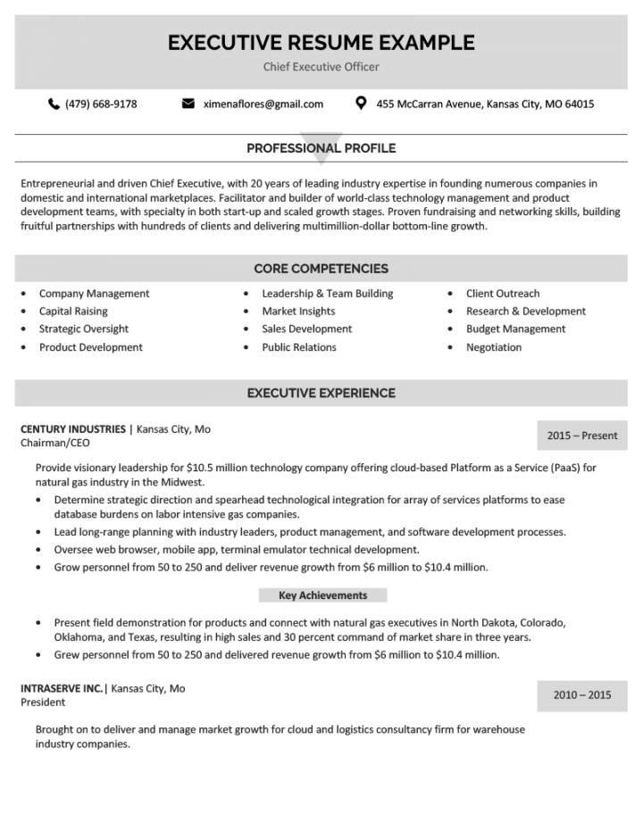 Executive Director Resume Sample & Writing Guide