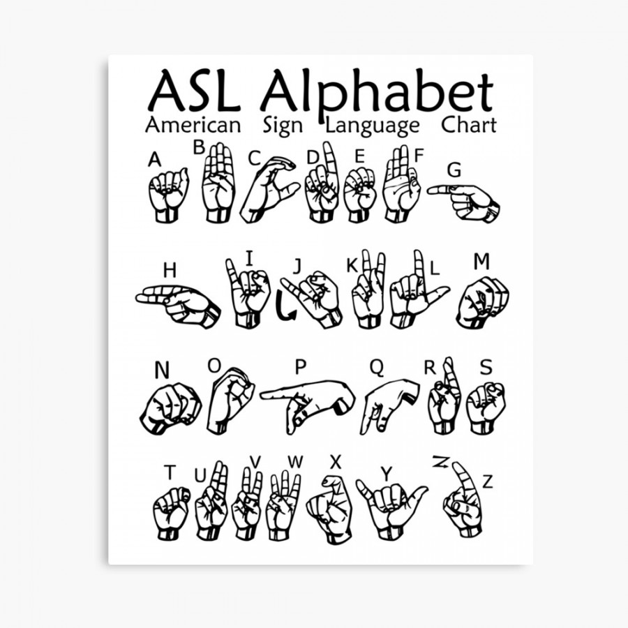 Fotodruck for Sale mit "ASL Alphabet American Sign Language Chart