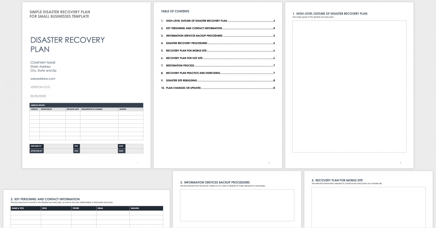 Free Disaster Recovery Plan Templates  Smartsheet