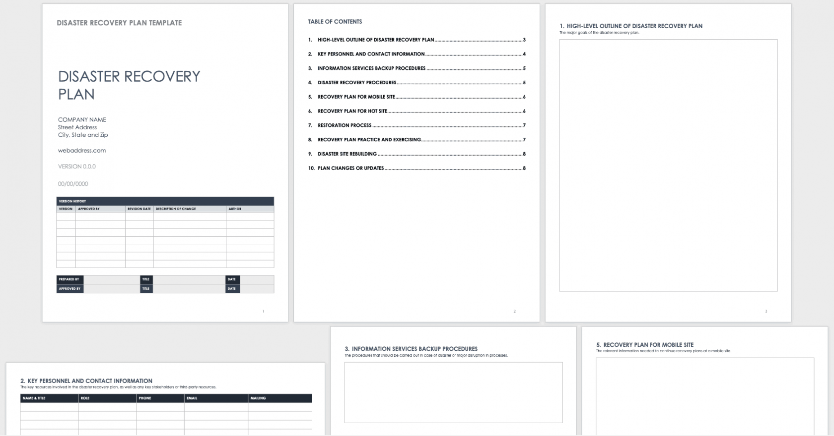 Free Disaster Recovery Plan Templates  Smartsheet