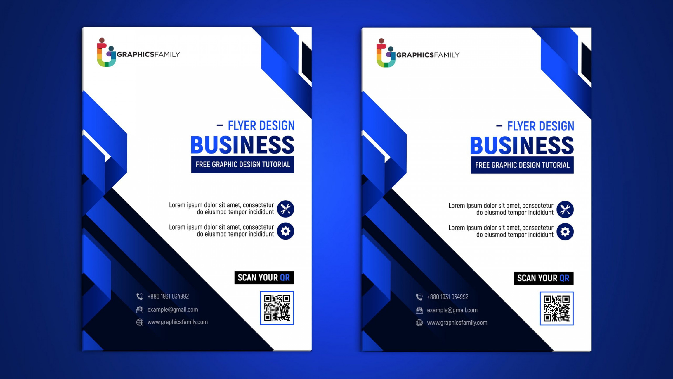 Free Modern Flyer Design Cover Template PSD – GraphicsFamily