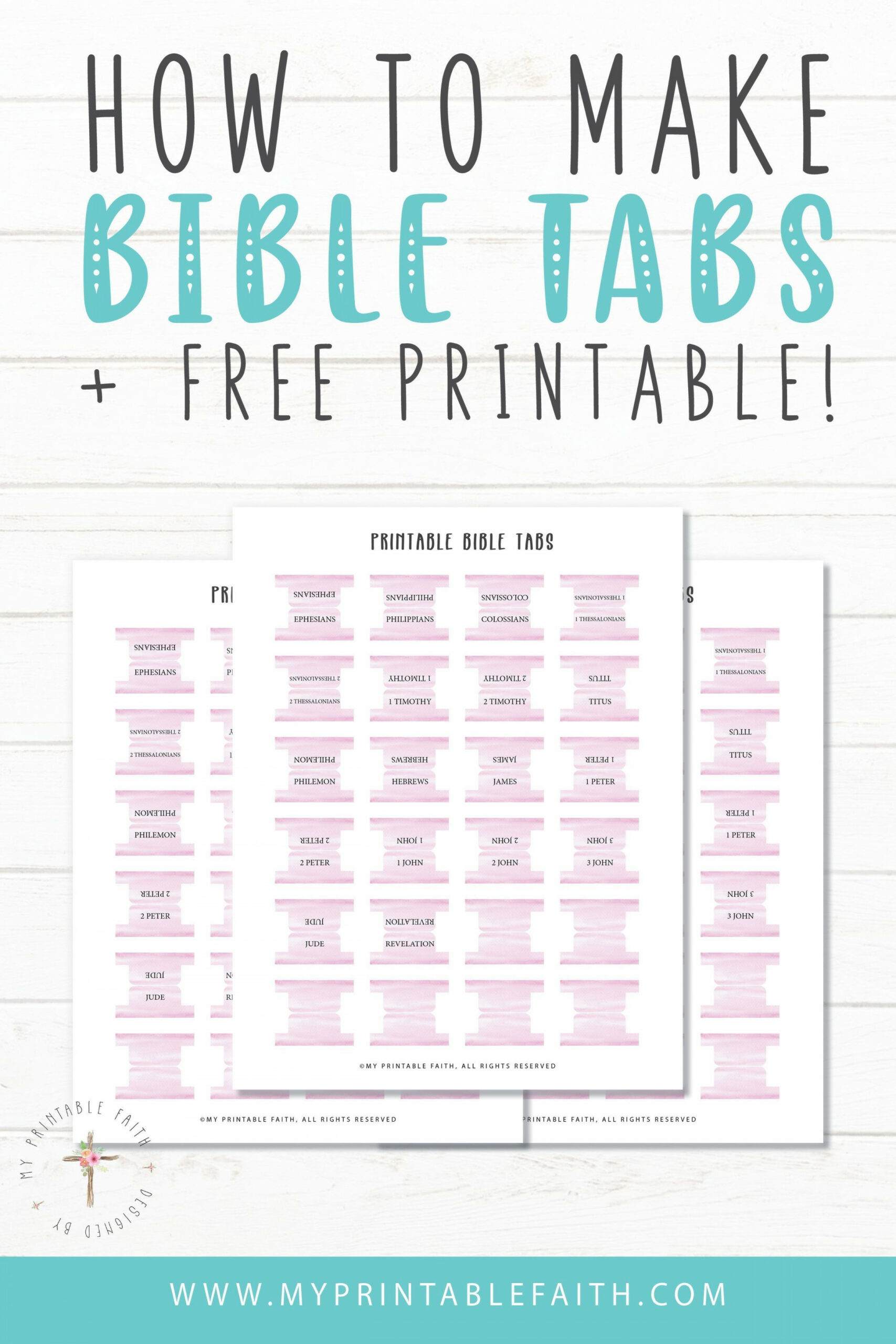 FREE Printable Bible Tabs (With Instructions) - My Printable Faith