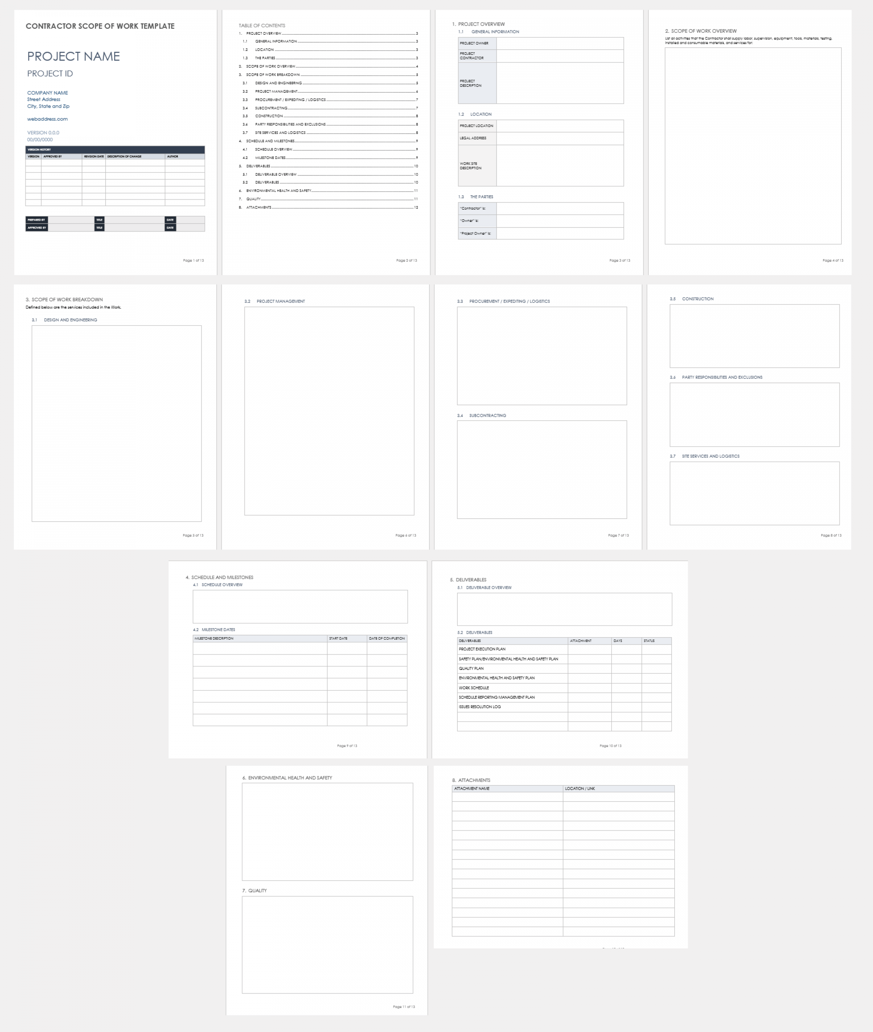 Free Scope of Work Templates  Smartsheet