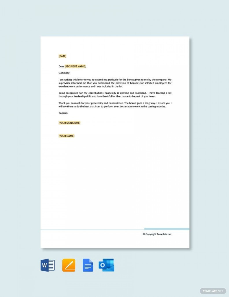 Free Thank You Letter to Boss For Bonus - Download in Word, Google