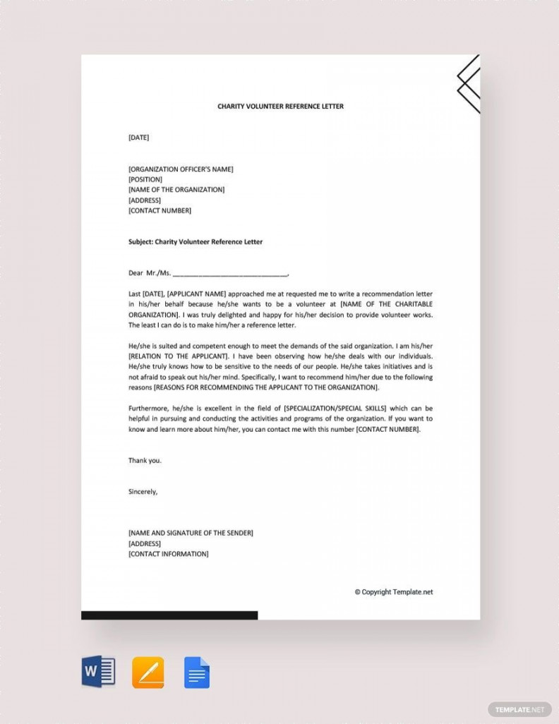 FREE Volunteer Letter Template - Download in Word, Google Docs