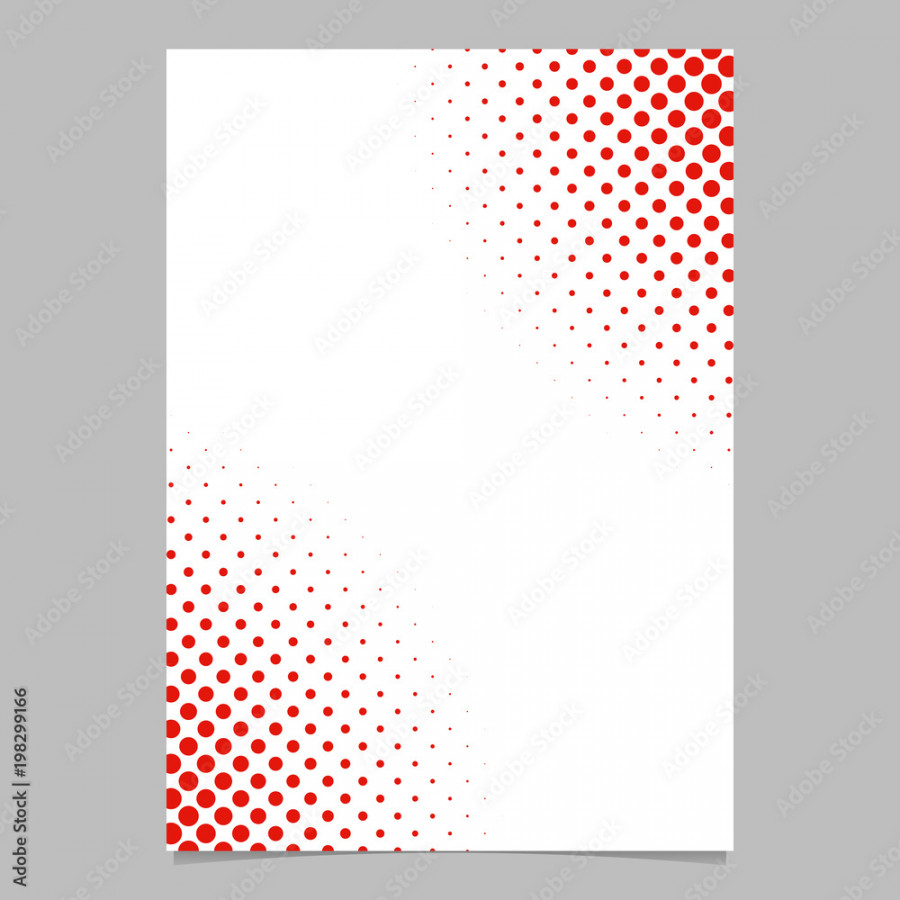 Halftone dot pattern flyer template - vector brochure background