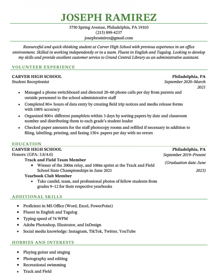 How to Make a Resume for Your First Job (+ Examples)