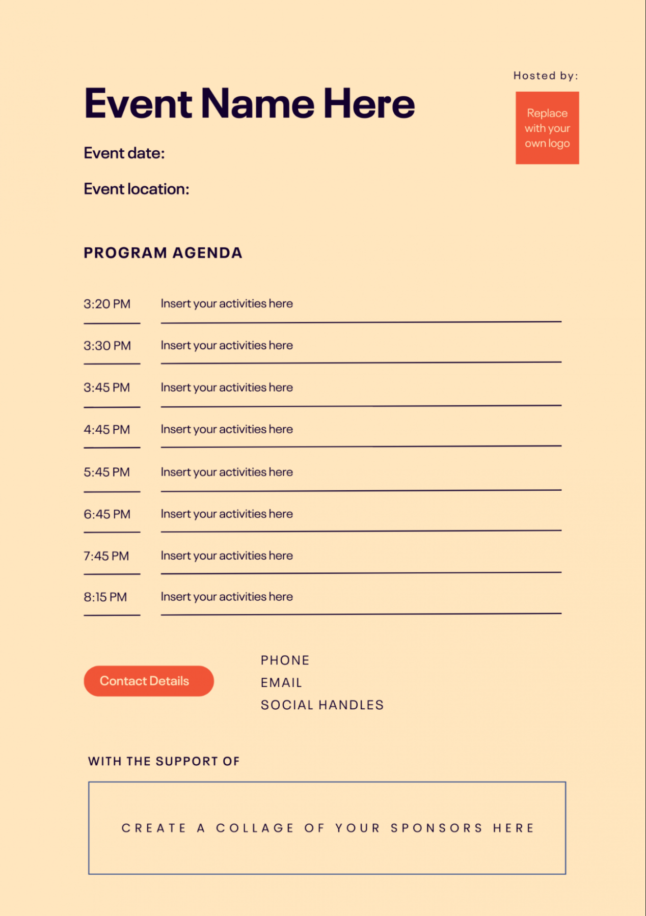 How to Make an Event Program Quickly (Free Template)