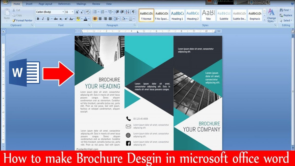 How to make Brochure Design in Microsoft office word (ms word)  make  awesome brochure design