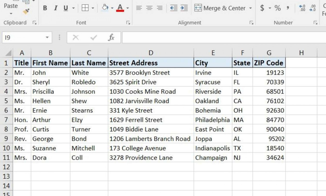 How to Print Labels from Excel