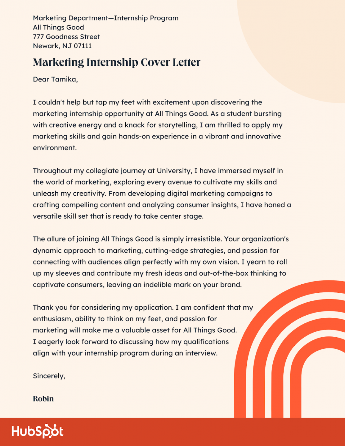 How to Write a Cover Letter for an Internship [Examples & Template]