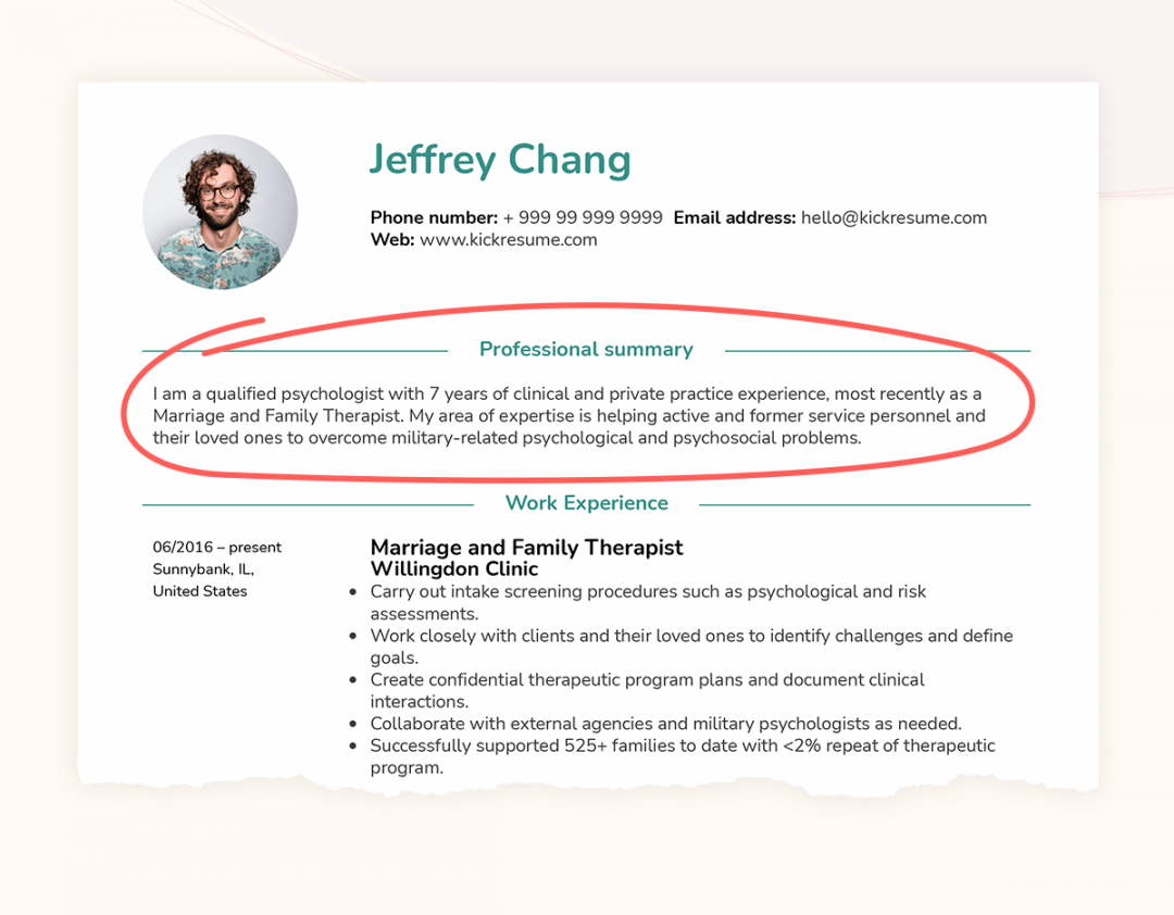 How to Write a Professional Resume Summary? [+Examples]  Kickresume