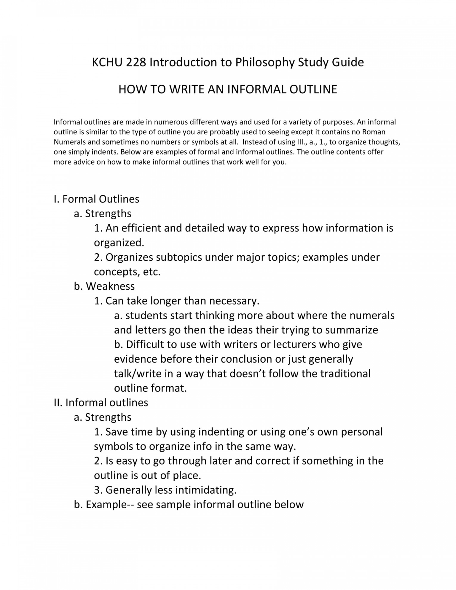 + Informal Outline Templates - PDF, Word